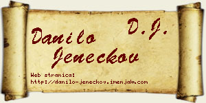 Danilo Jeneckov vizit kartica
